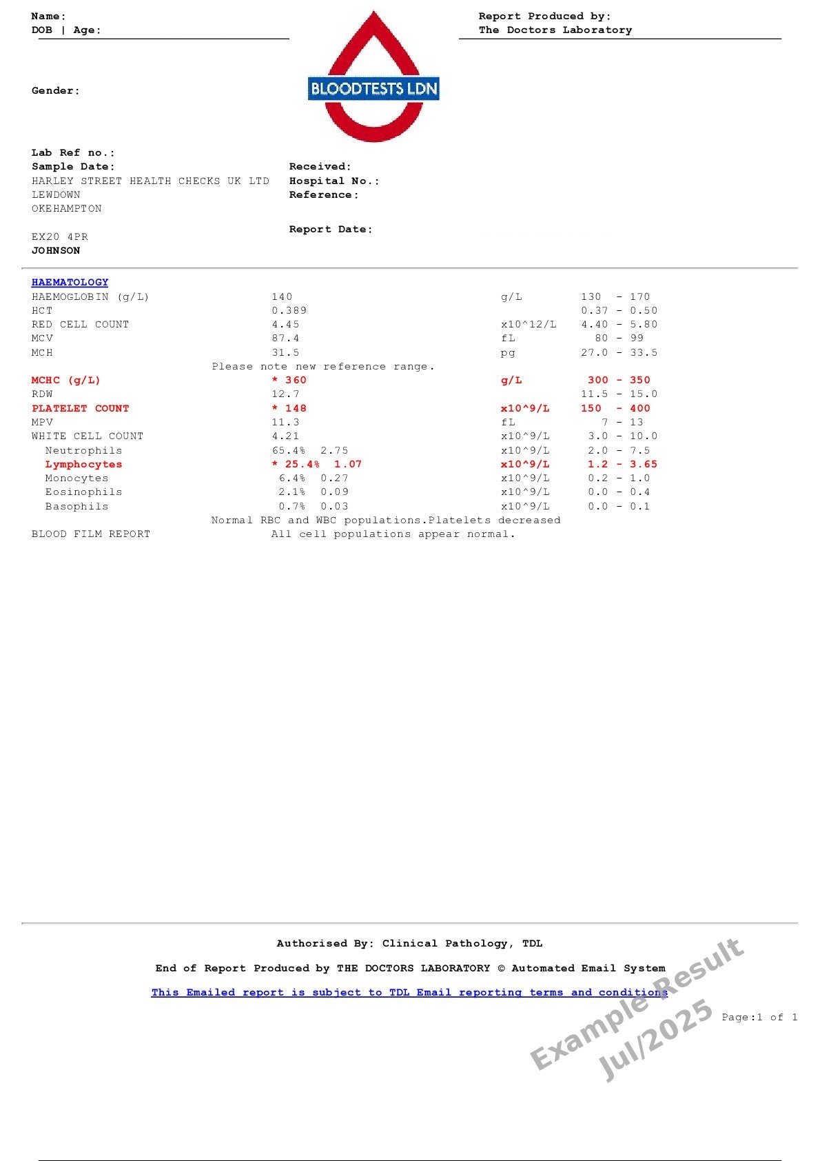 Blood Film Examination In London - Order Online - Attend