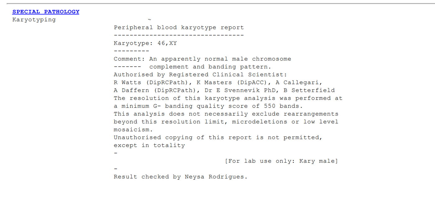 Chromosome Analysis Karyotyping In London - Order Online